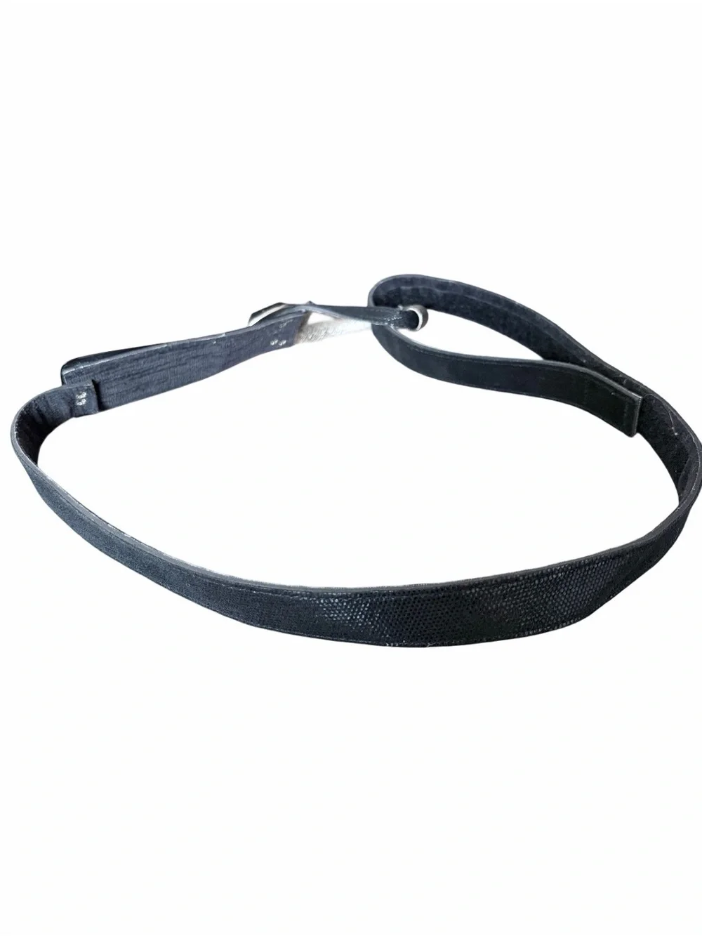Belts Set of Three Adjustable Faux Leather Metal Accent Waist Belts Brown Cream